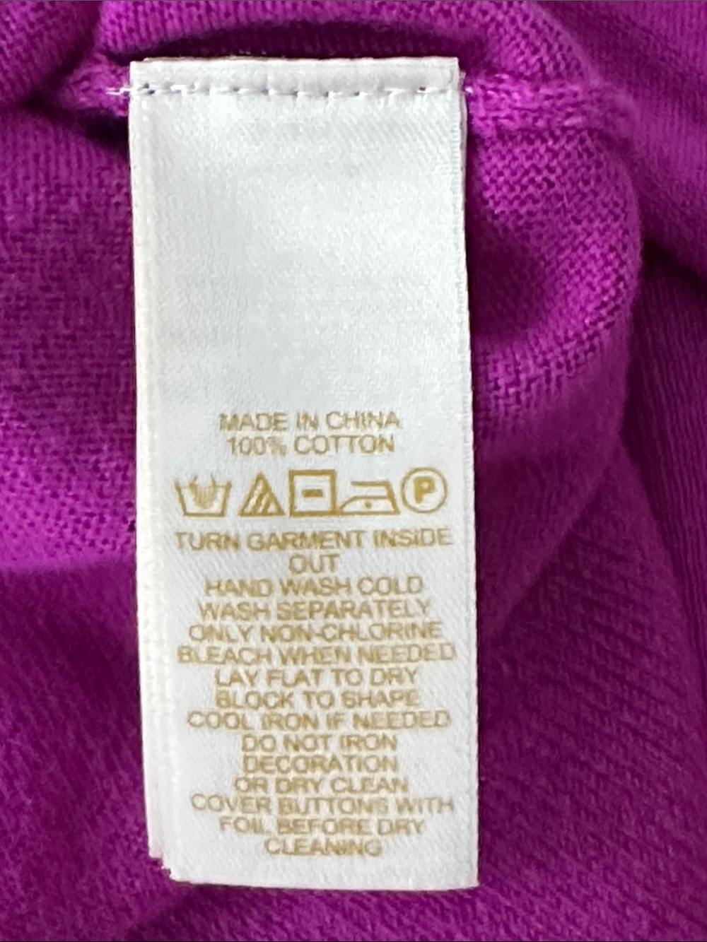 Kate Spade Leni Jewel Embellished 100% Cotton 3/4 Sleeve Purple Cardigan Size M - Picture 12 of 12